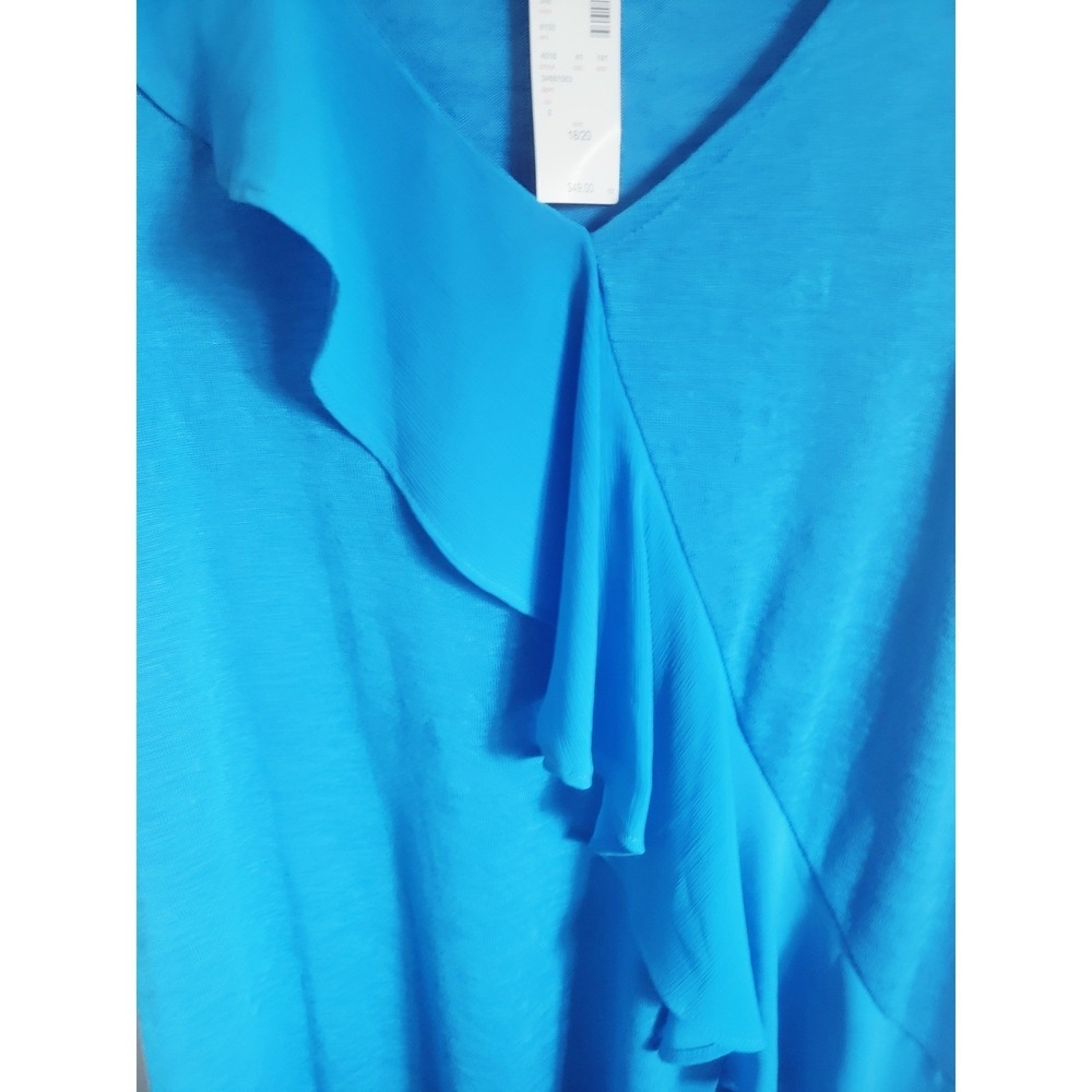 Avenue 18/20 Ruffle Tank Top 1X Sleeveless Casual Blouse Flirty NWT RV $49 - Picture 9 of 12